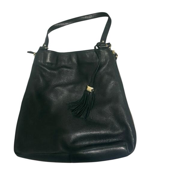 Stella & Dot The Switch Large Vintage Leather Python Purse with Tassel - Picture 5 of 8